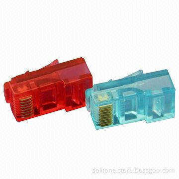 Cat5e UTP RJ45 Plugs, Available in All Colors for 8P8C